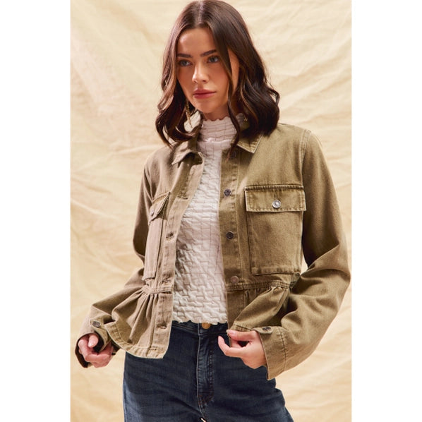 Olive Darling Denim Jacket