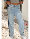 Frayed Side Panel Shift Jeans