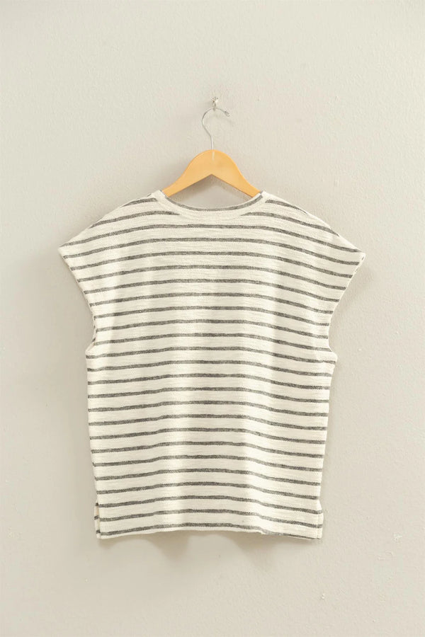 Easygoing Striped Relaxed Tee & Shorts Set