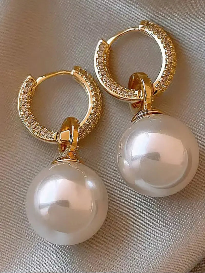 Geometric Peal Earrings
