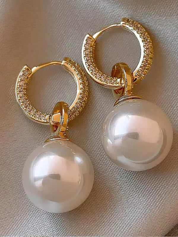 Geometric Peal Earrings