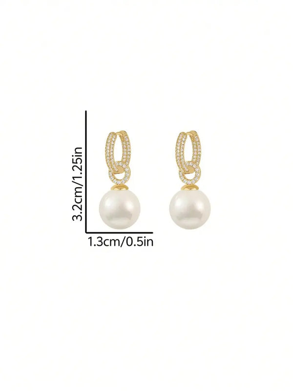 Geometric Peal Earrings