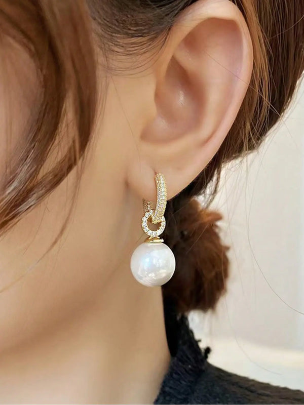 Geometric Peal Earrings