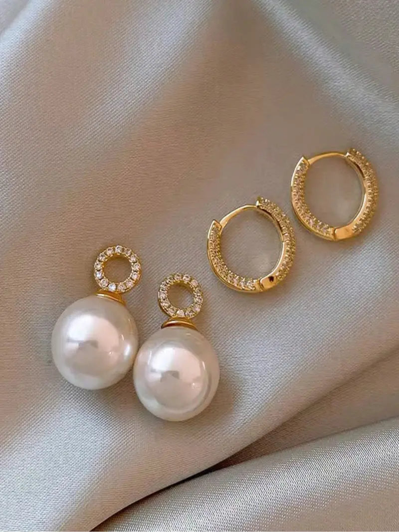 Geometric Peal Earrings