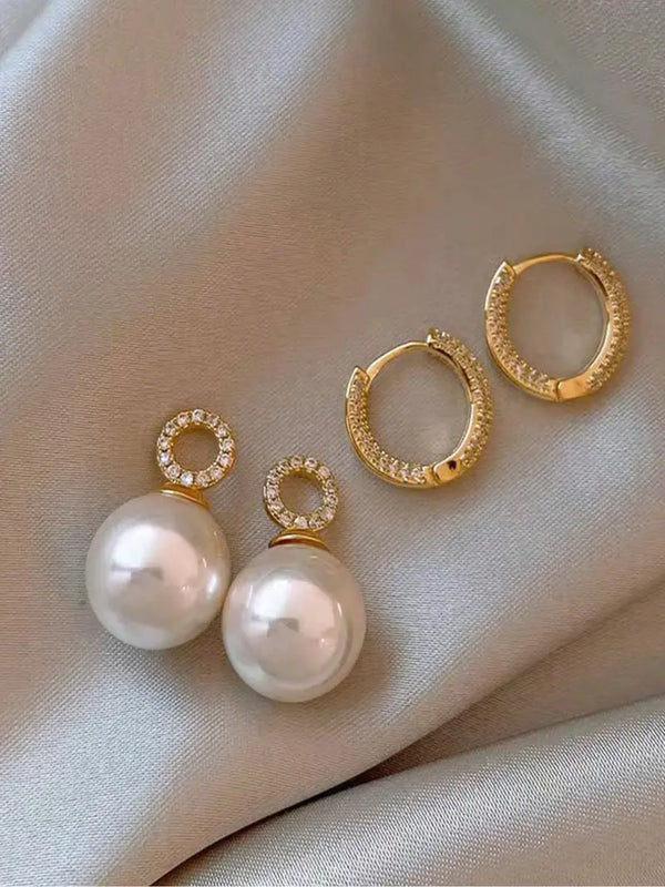 Geometric Peal Earrings