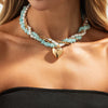 Pearl Stone Heart Necklace