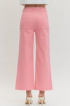 Tailored Ease Wide Leg Pants, Pink