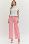 Tailored Ease Wide Leg Pants, Pink