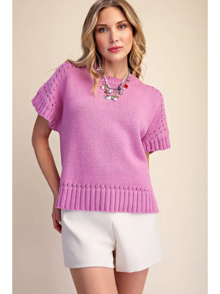 Pretty in Pink Knit Sweater