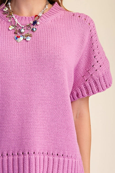 Pretty in Pink Knit Sweater