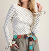 Ruffles & Dots Top, White