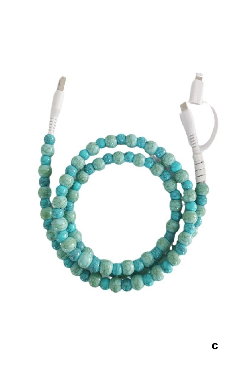 Beaded Dual Fast Charging Cable