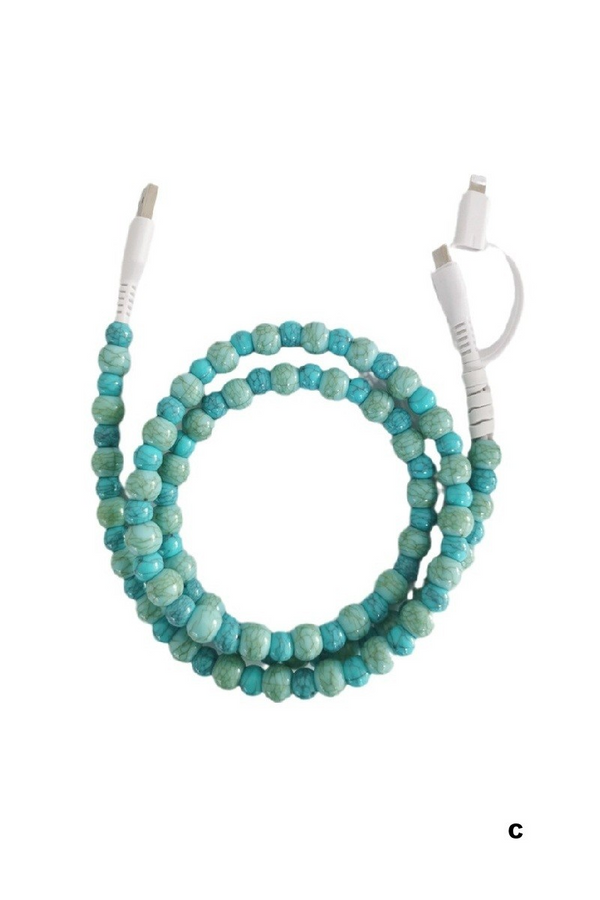 Beaded Dual Fast Charging Cable