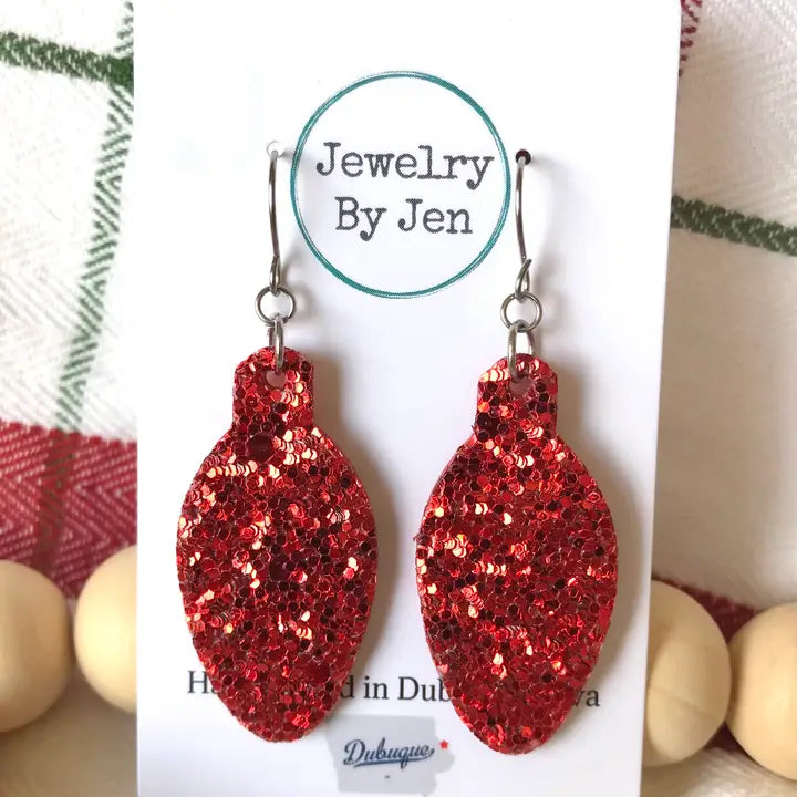 Holiday Light Bulb Earrings