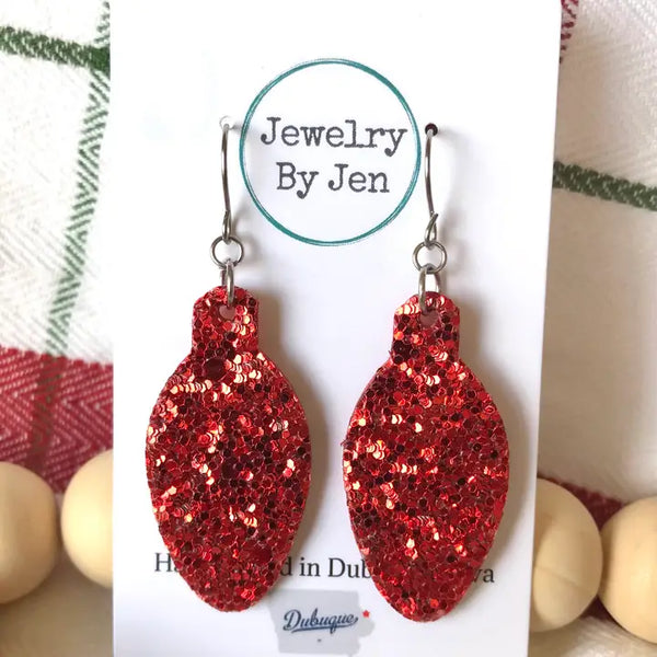 Holiday Light Bulb Earrings