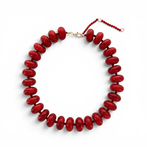 Oversized Candy Necklace, Red