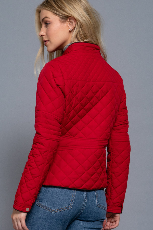 Quilted & Cozy Jacket, Red