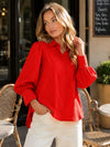 Scarlet Darling Button-Up
