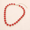 Crystal Elegance Tennis Necklace, Red