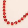 Crystal Elegance Tennis Necklace, Red