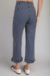 Ruffled Hem Straight Leg Pants