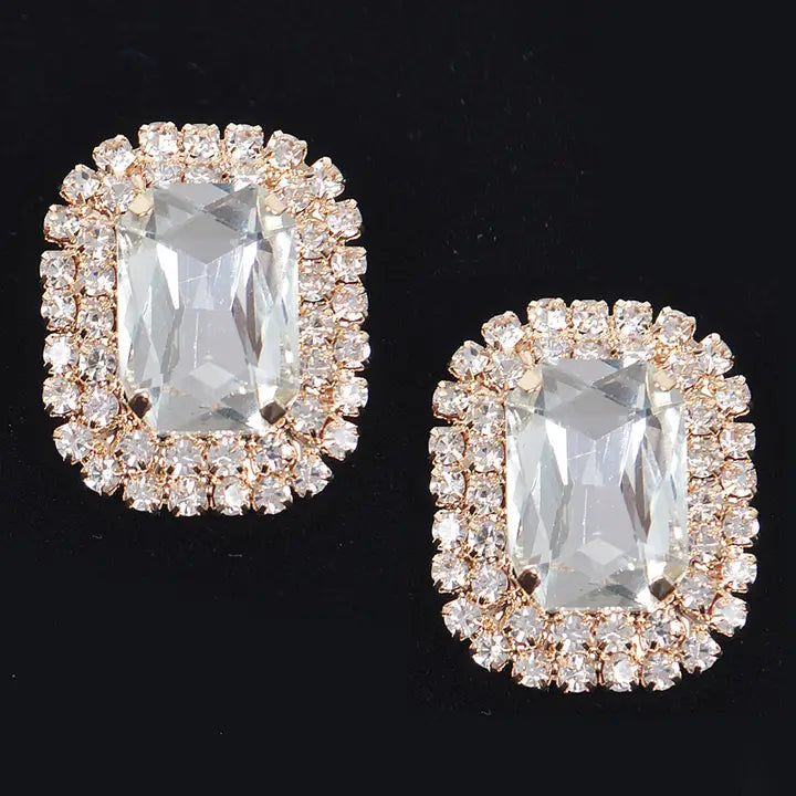 Rhinestone Studs, Gold