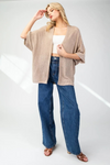 Dolman Short Sleeve Cardigan