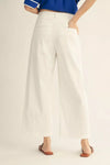 Scallop Stroll Wide‑Leg Pant - White