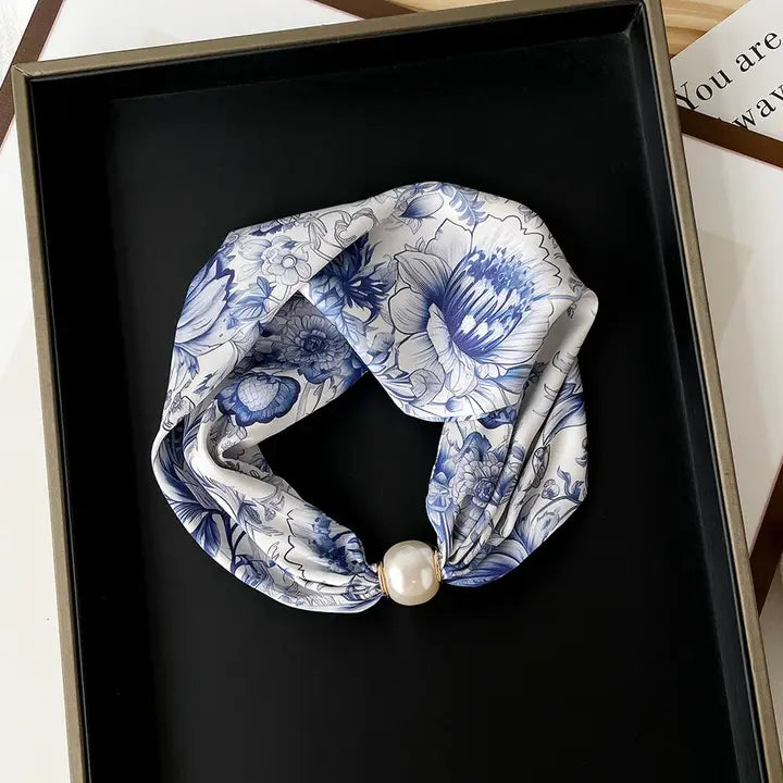 Silky Print Scarf Necklace