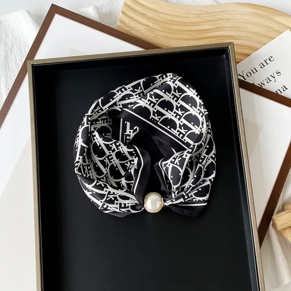 Silky Print Scarf Necklace