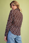 Mocha Diamond Days Blouse