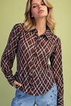 Mocha Diamond Days Blouse
