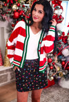Merry & Bright Striped Cardigan