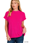 Chenille Waffle Cap Sleeve Sweater