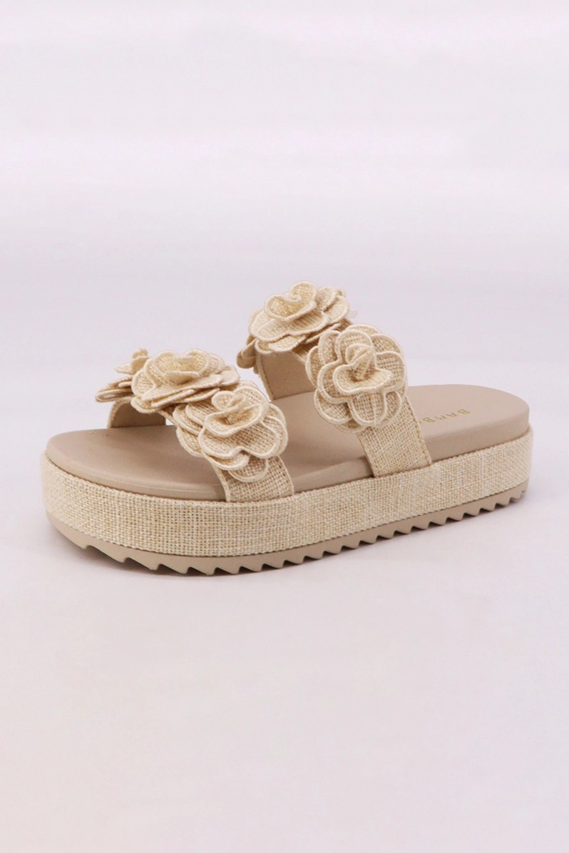 Floral Strap Platform Sandal