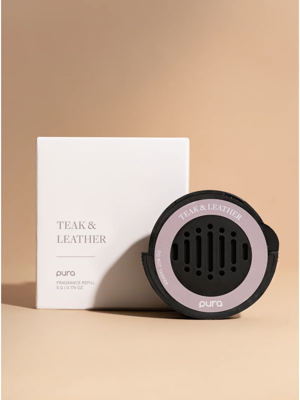 Teak & Leather Pura Car Air Freshener