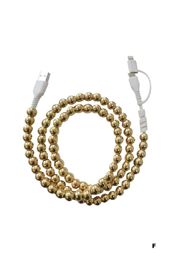 Beaded Dual Fast Charging Cable